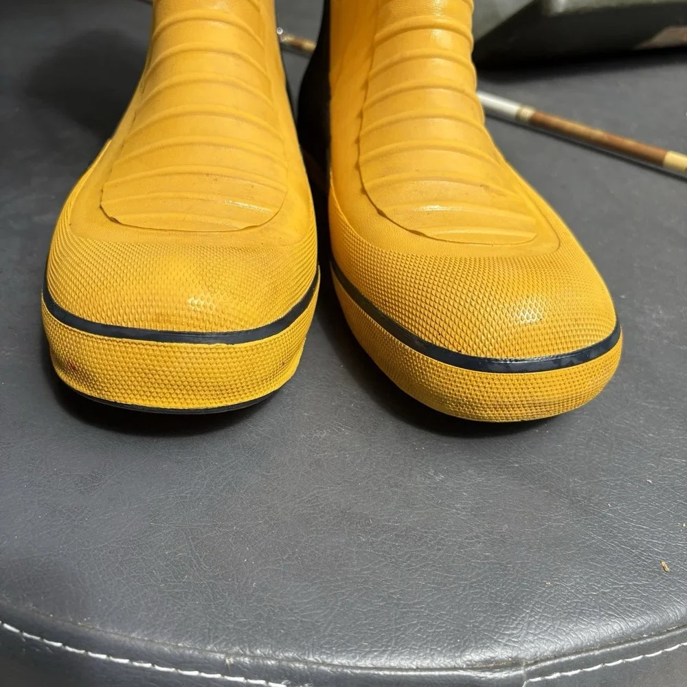 Vtg West Marine Tall Sea Boots Yellow Rubber Offshore Sailing Deck Boots Mens 13